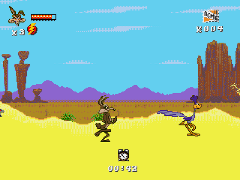 Игры сега разрушитель. Игра Sega: Desert Demolition. Desert Demolition Sega Genesis. Игра на сегу про койота. Игра сега койот и страус.